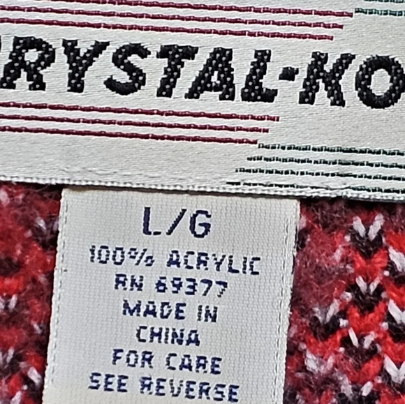 Crystal-Kobe Button Up Thick Sweater Sz L - Picture 5 of 8